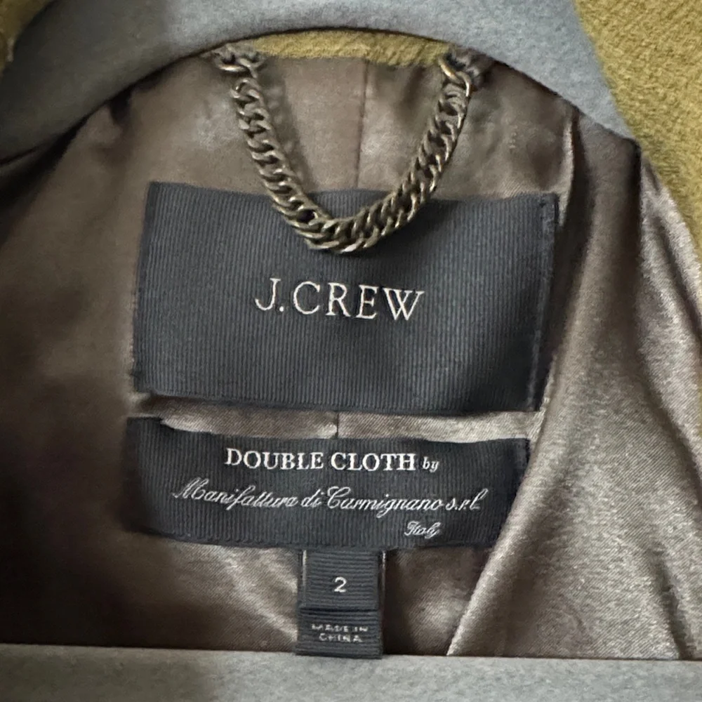 Women’s J Crew olive green wool coat - Picture 2 of 6